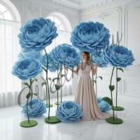 Ростовой цветок из бумаги "Пион голубой" Ростовой цветок из бумаги "Пион голубой"